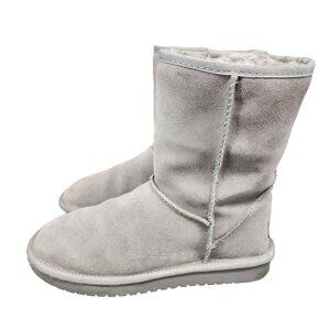 UGG Shoes Womens Size 7 Koolaburra Gray Shearling Suede Winter Boots *Read*